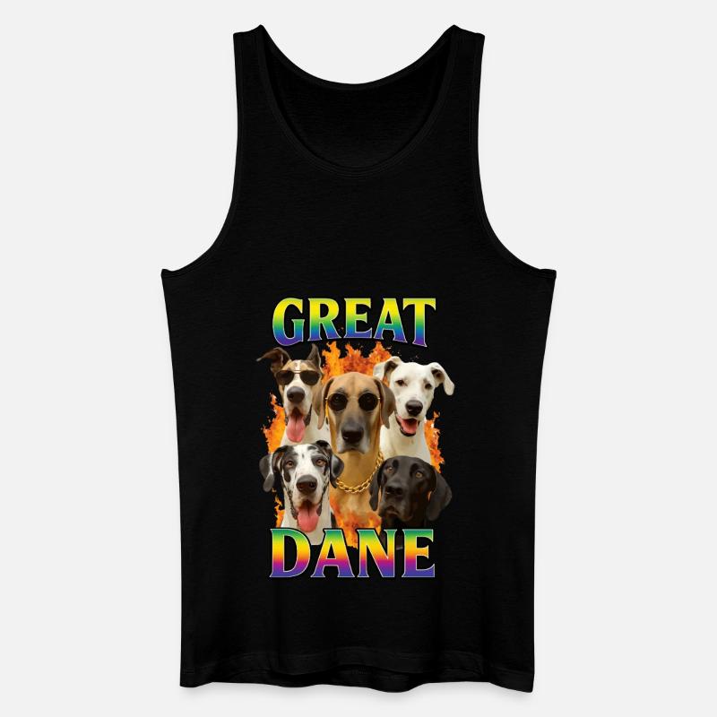 Deutsche Dogge - Männer Bio Tank Top - Schwarz