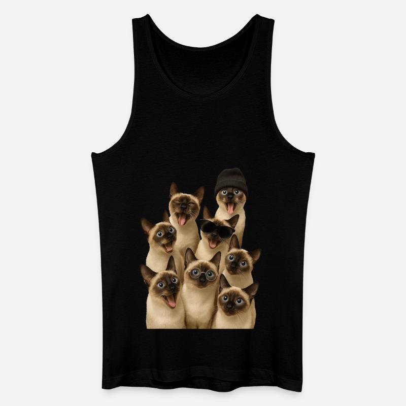 Siamese - Männer Bio Tank Top - Schwarz