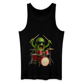 Spice Pumpkin Drums - Men’s Organic Tank Top - black - Front