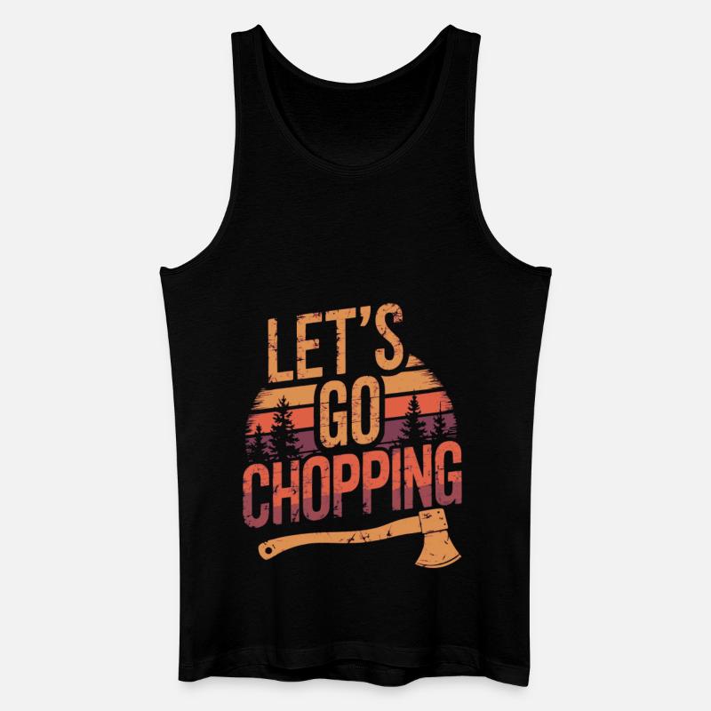 Holzfäller Holz hacken Baumfäller - Männer Bio Tank Top - Schwarz