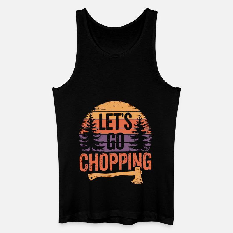 HolzfällerHolz hacken Baumfäller - Männer Bio Tank Top - Schwarz