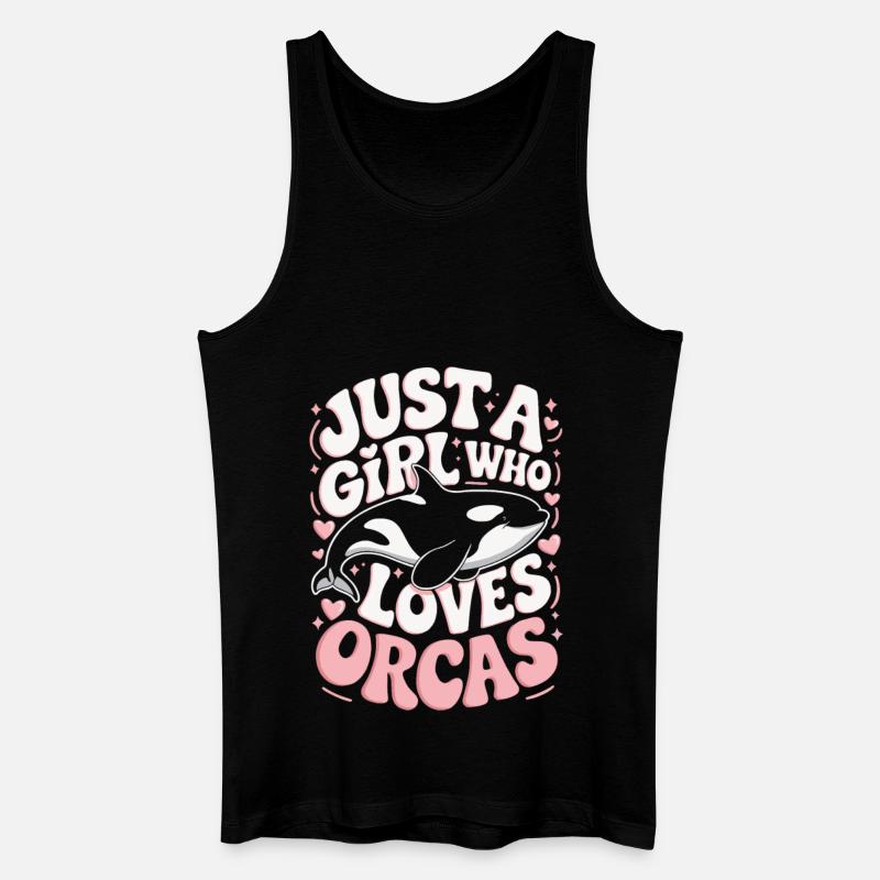 Orca Spruch Mädchen - Männer Bio Tank Top - Schwarz