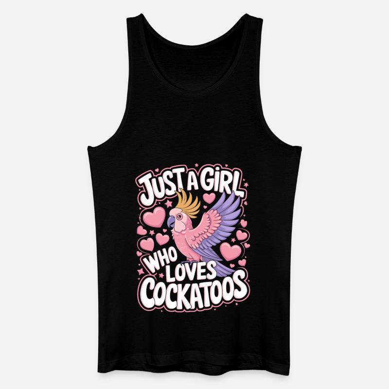 Kakadu Papagei Mädchen Spruch - Männer Bio Tank Top - Schwarz