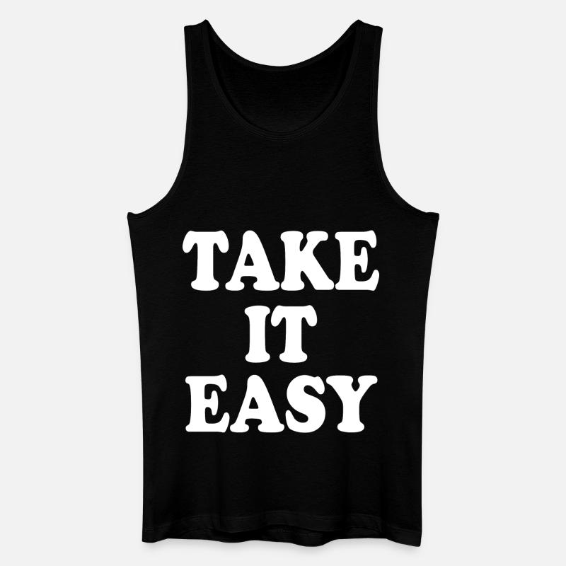 Take it easy - Männer Bio Tank Top - Schwarz
