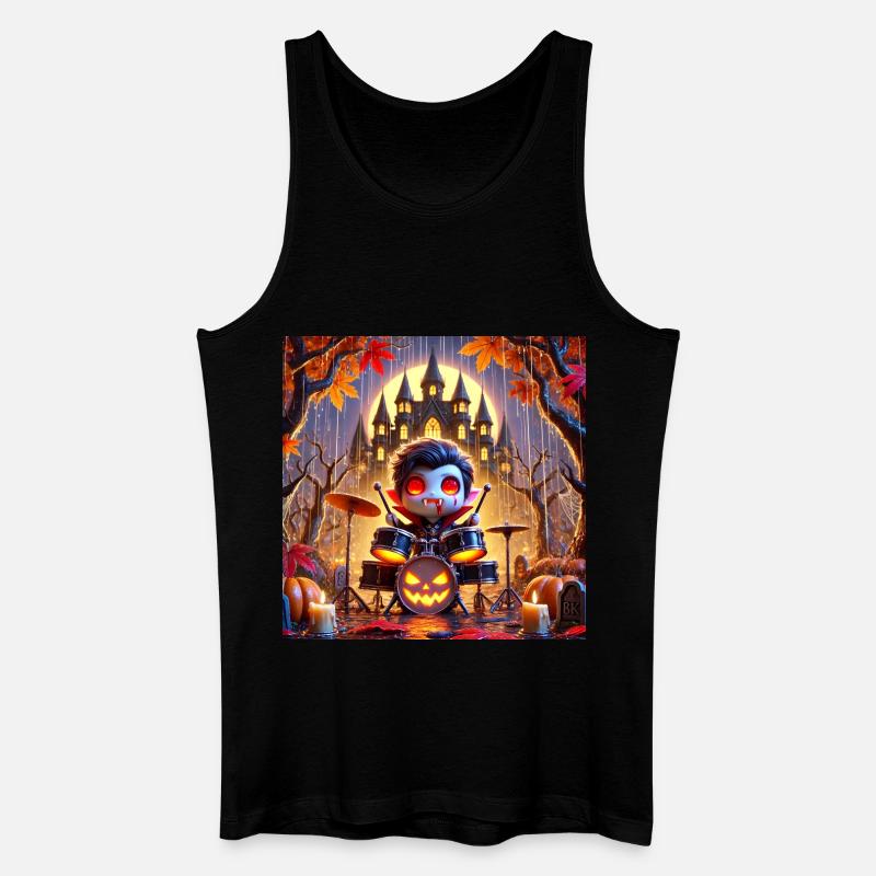 Vampir Halloween Schläger - Männer Bio Tank Top - Schwarz