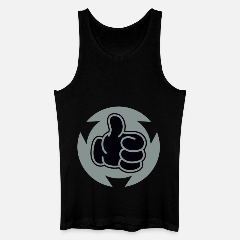 Daumen Hoch - Männer Bio Tank Top - Schwarz