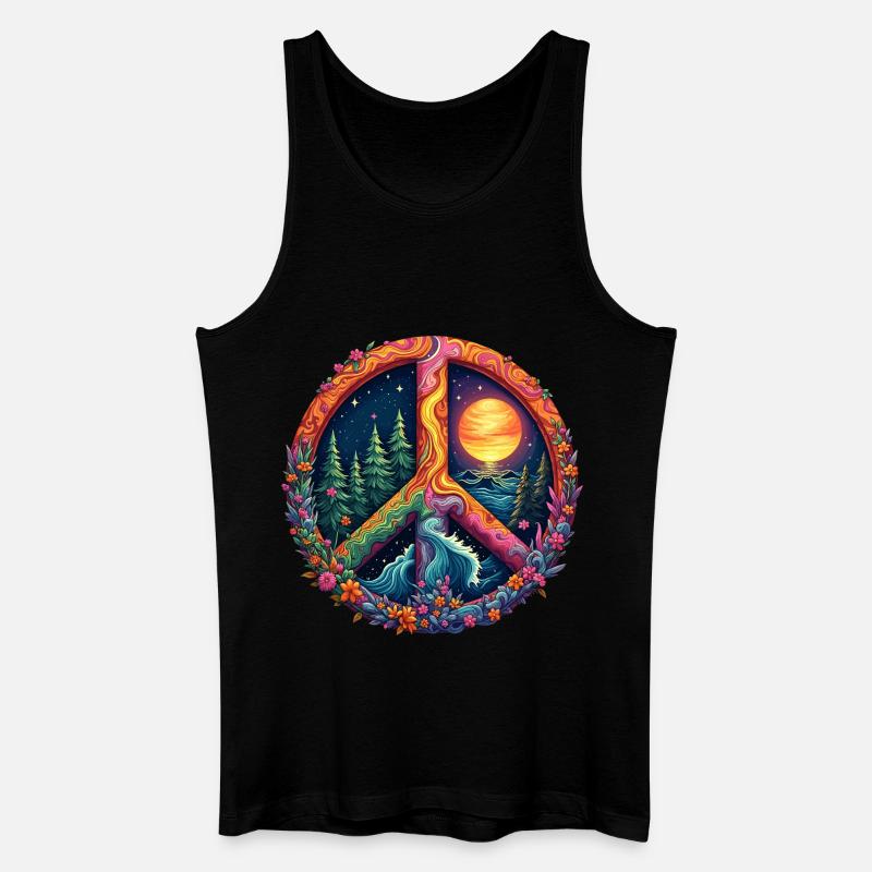 Friede auf Erden - Männer Bio Tank Top - Schwarz
