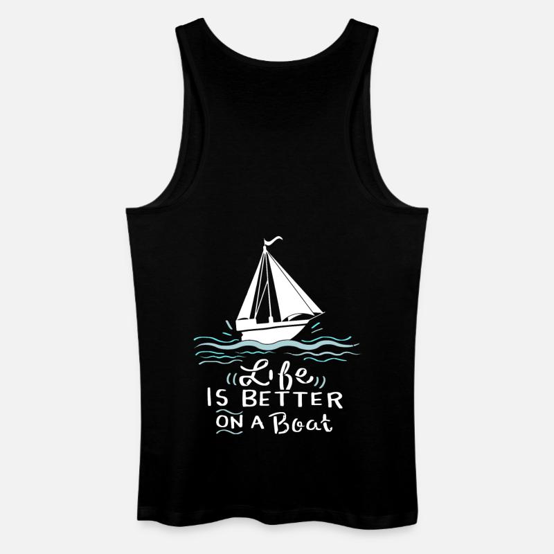 Segeln Segelboot Geschenk - Männer Bio Tank Top - Schwarz