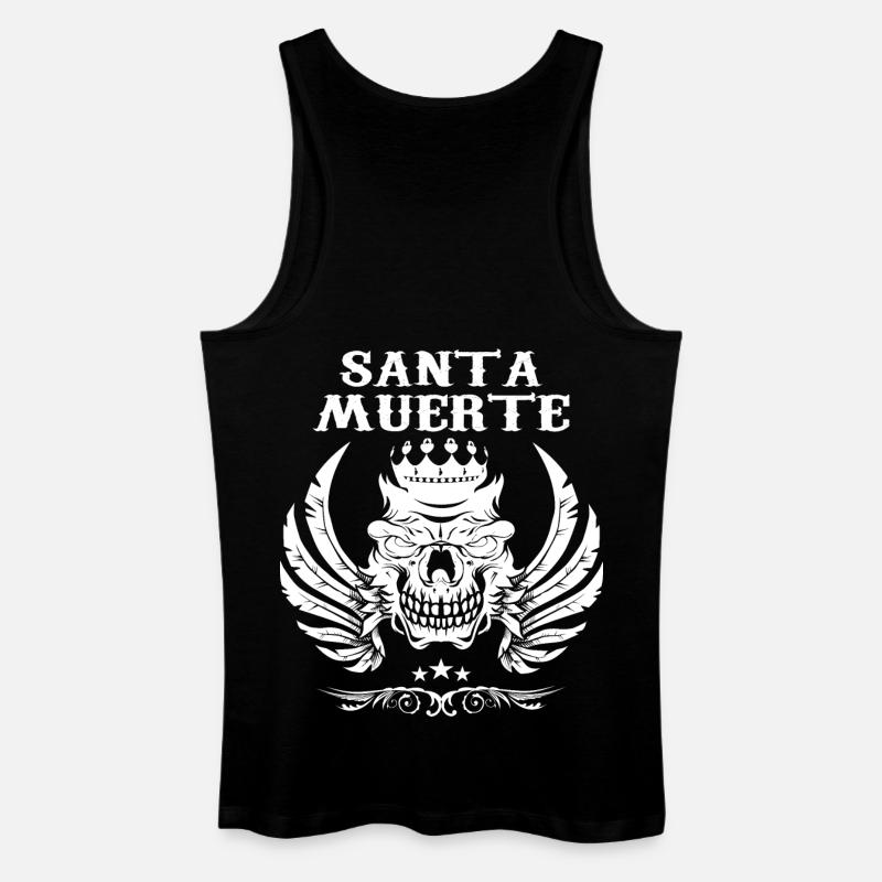 Santa Muerte - Männer Bio Tank Top - Schwarz