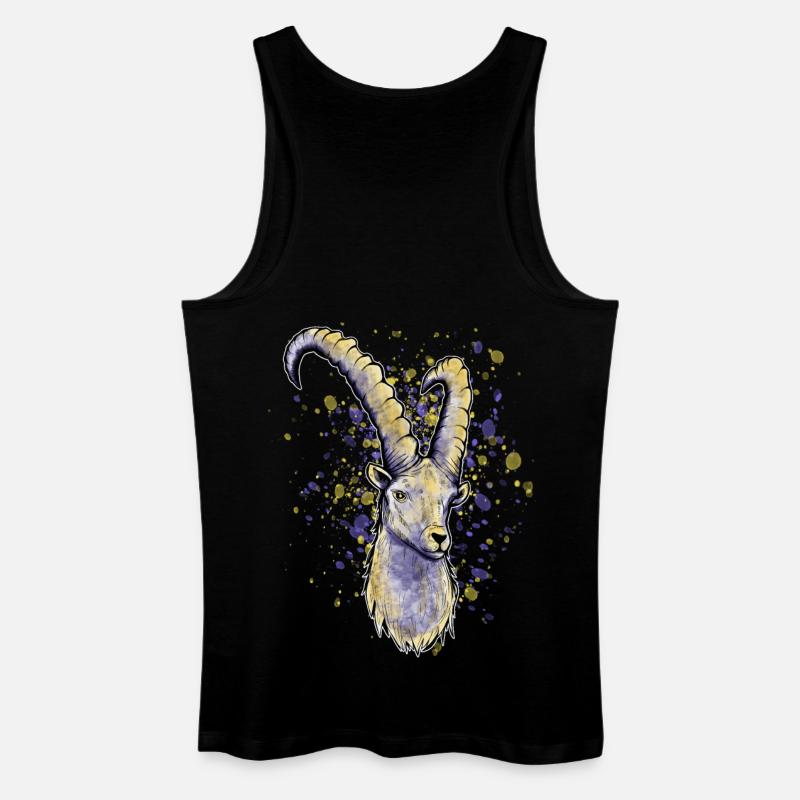 Steinbock Astrologie - Männer Bio Tank Top - Schwarz