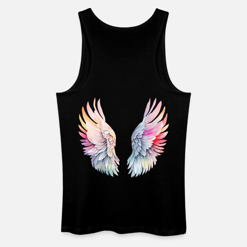 Flügel des Engels - Männer Bio Tank Top - Schwarz