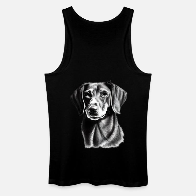 Süßer Dackel - Männer Bio Tank Top - Schwarz