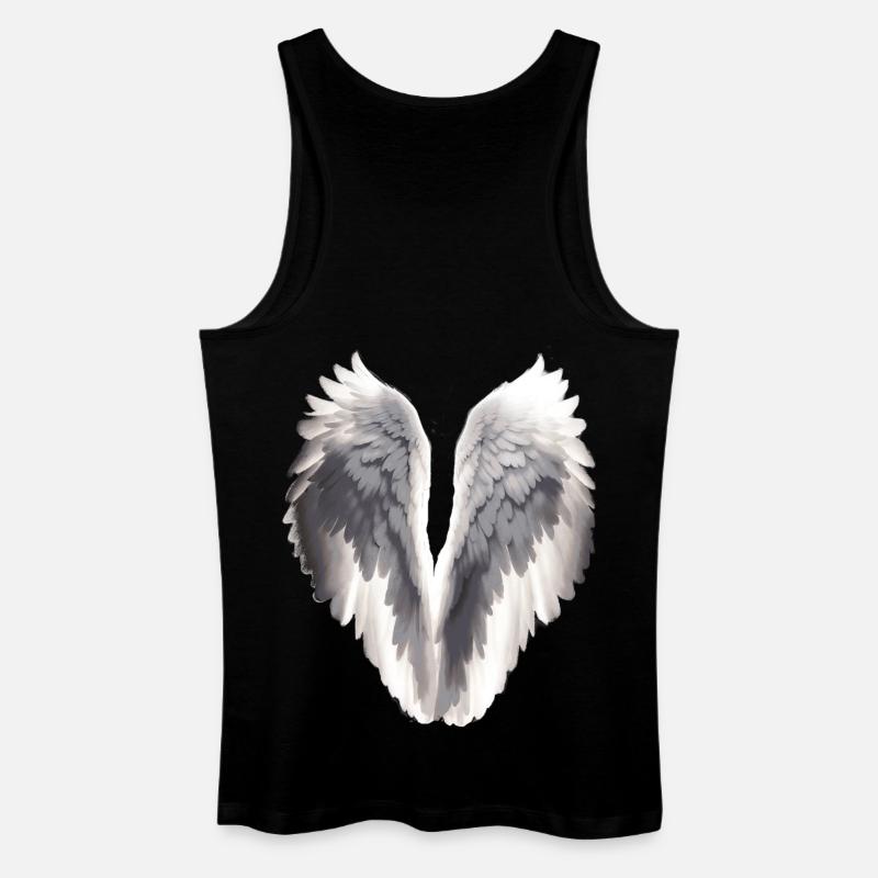 Engelsflügel - Männer Bio Tank Top - Schwarz