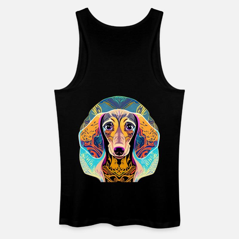 Dackel - Männer Bio Tank Top - Schwarz