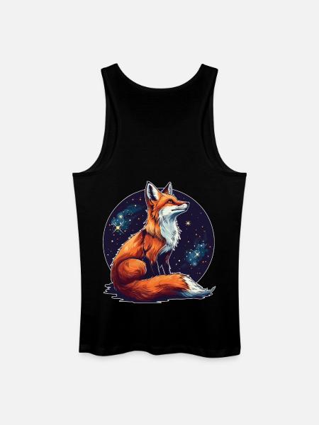 Fuchs mit Sternen - Männer Bio Tank Top - Schwarz