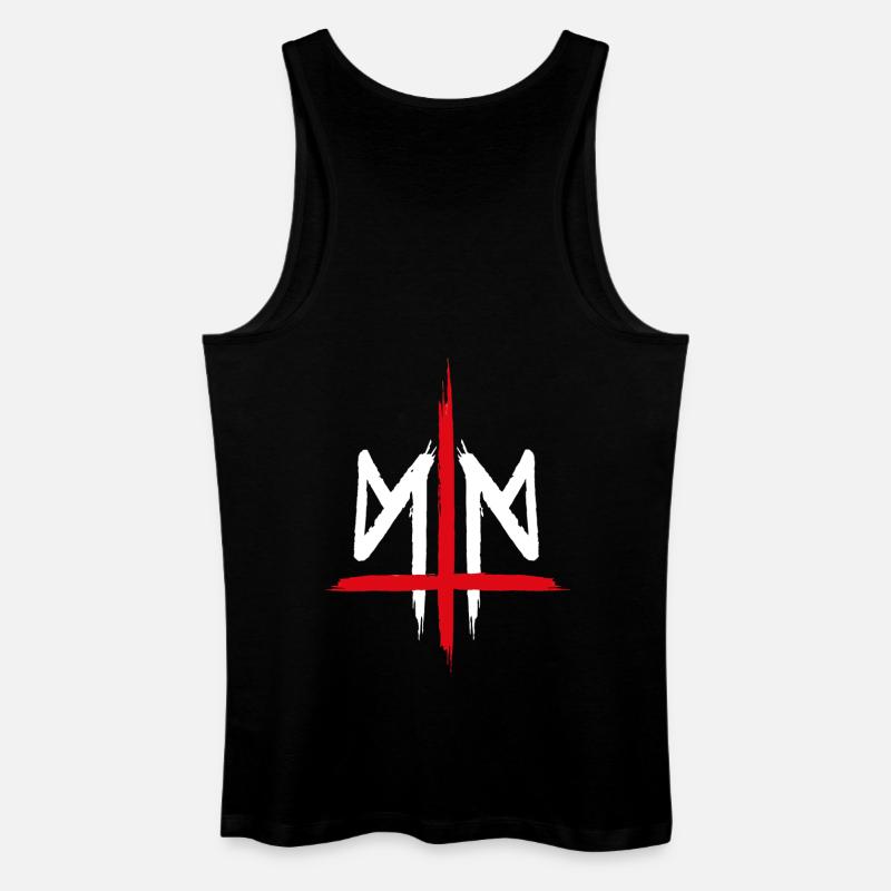 Logo DMNT - Männer Bio Tank Top - Schwarz