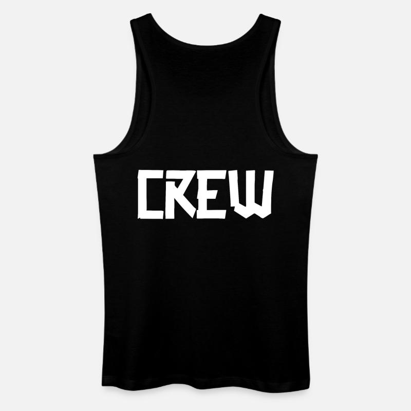 Crew Gaffer BIG Weiß - Männer Bio Tank Top - Schwarz