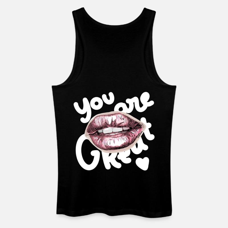 You Are Great - Männer Bio Tank Top - Schwarz