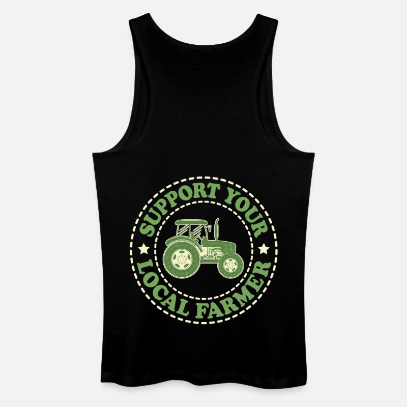 Support Your Local Farmer - Männer Bio Tank Top - Schwarz
