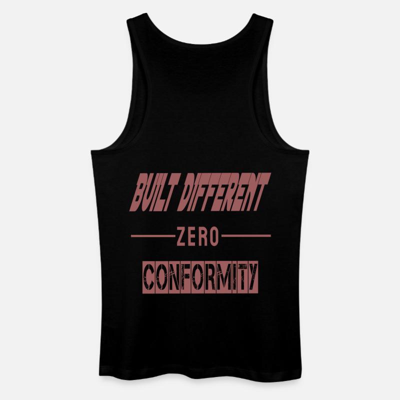 Anders gebaut | Zero Conformity Hoodie - Männer Bio Tank Top - Schwarz