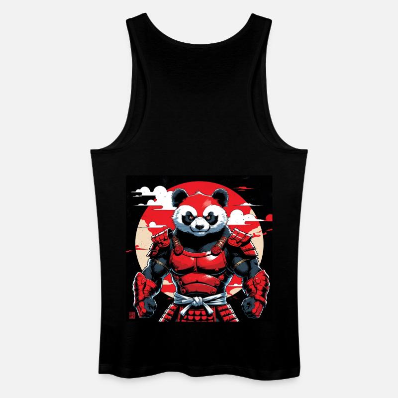 Roter Panda Zen-Geist - Männer Bio Tank Top - Schwarz