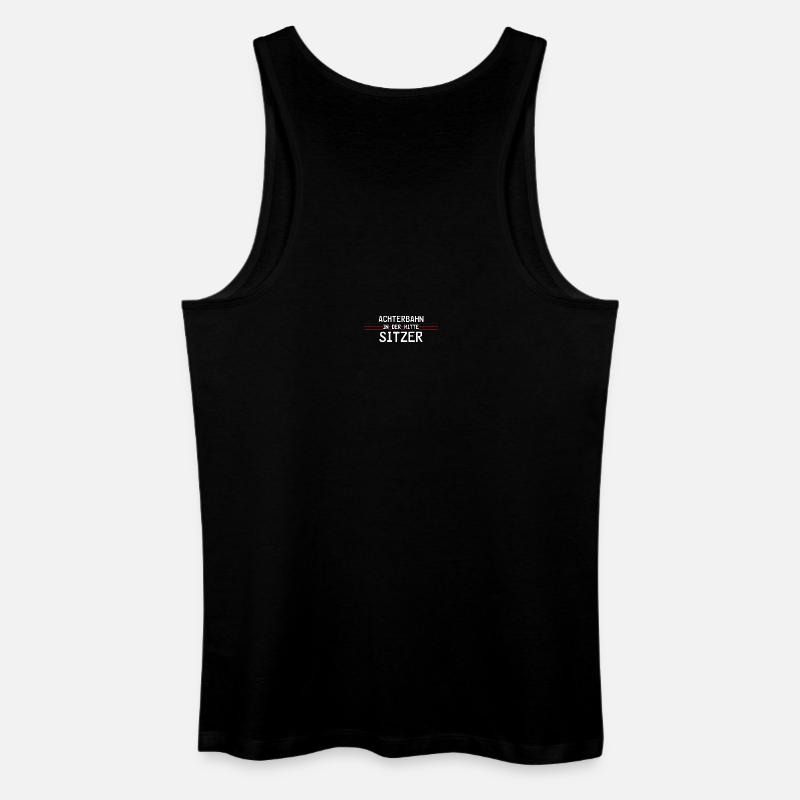Achterbahnindermittesitzer - Männer Bio Tank Top - Schwarz