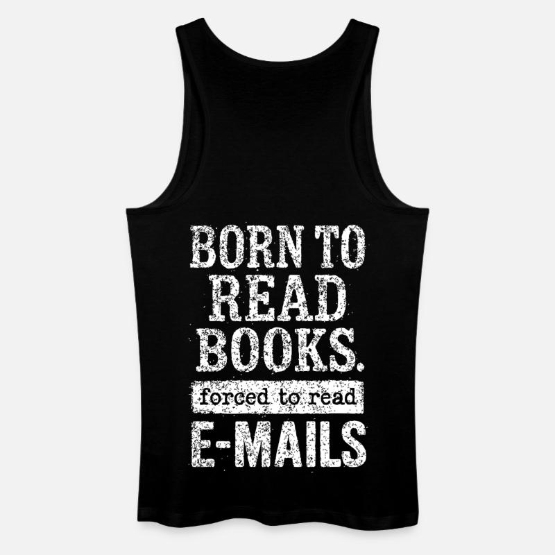 Born to Read Books – Statement - Männer Bio Tank Top - Schwarz