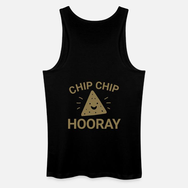 Chip Chip Hooray - Männer Bio Tank Top - Schwarz