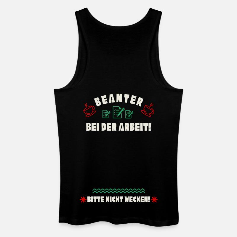 Schlafender Beamter - Männer Bio Tank Top - Schwarz