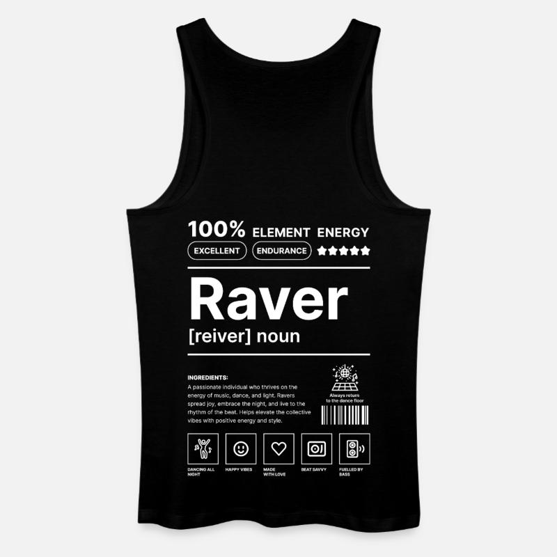 Raver-Lebensstil Weiß - Männer Bio Tank Top - Schwarz