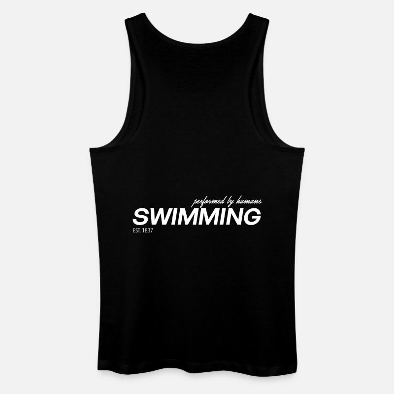 Swimming - Männer Bio Tank Top - Schwarz