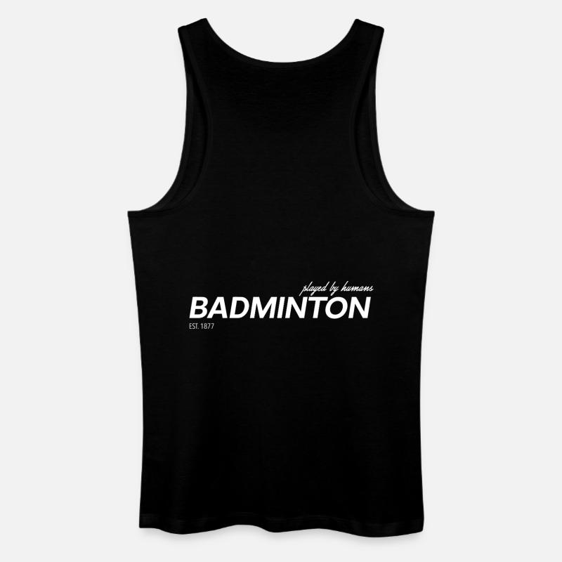 Badminton - Männer Bio Tank Top - Schwarz