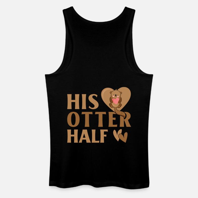 His Otter Half - Männer Bio Tank Top - Schwarz