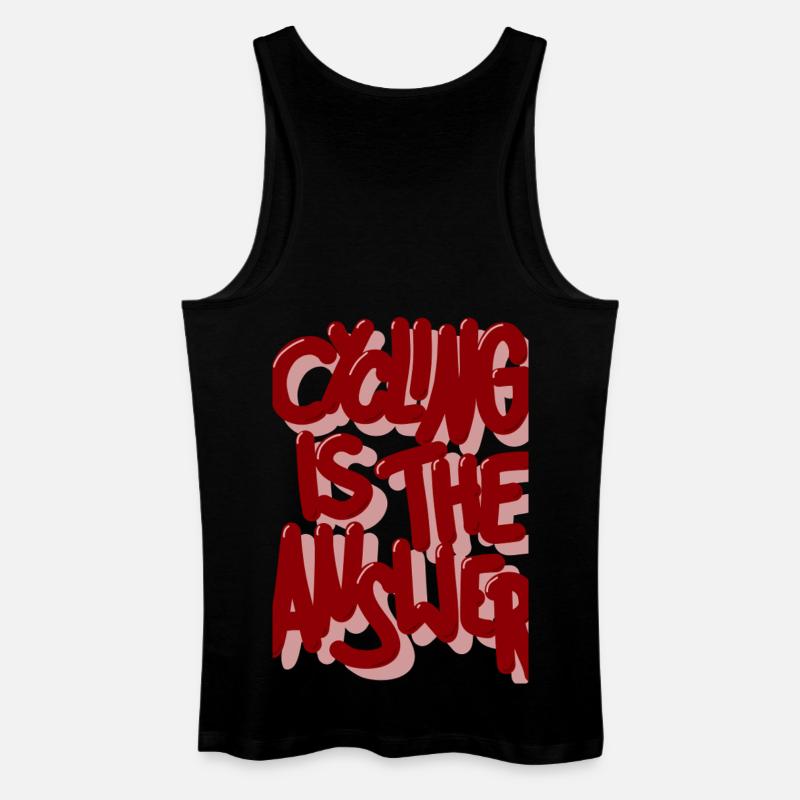 Cycling is the answer weinrot - Männer Bio Tank Top - Schwarz
