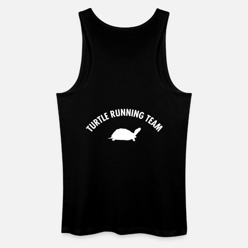 Turtle Running Team - Männer Bio Tank Top - Schwarz