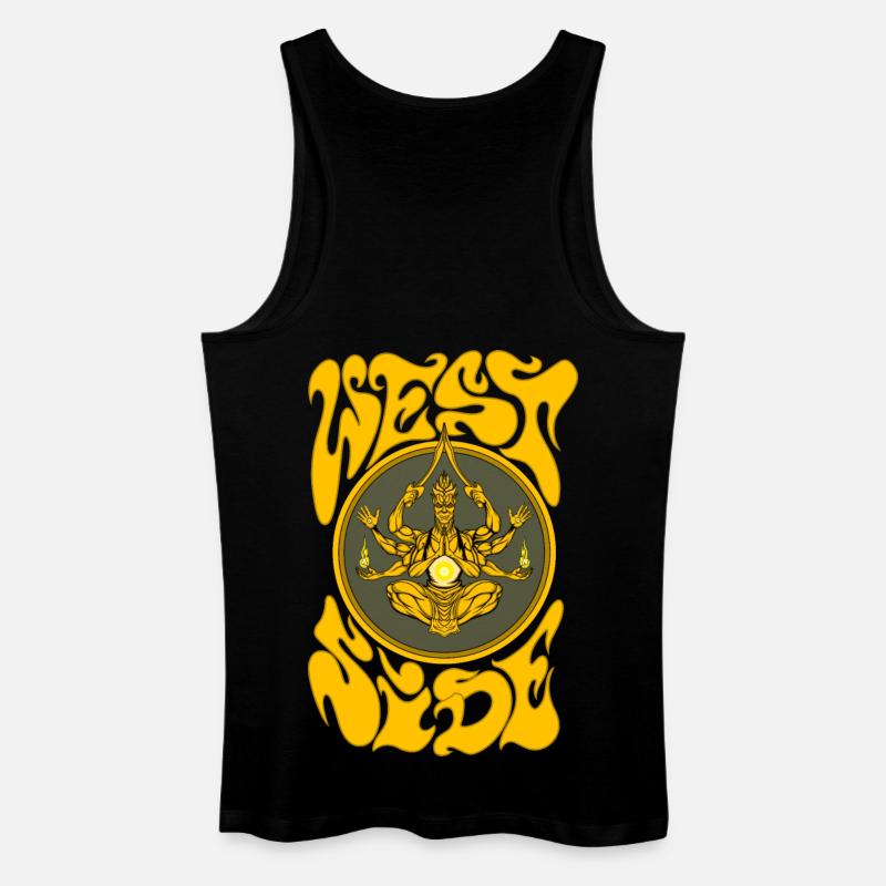 Westseite - Männer Bio Tank Top - Schwarz