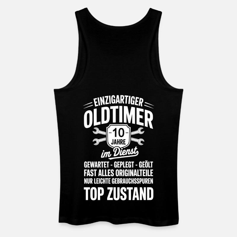 bester Mitarbeiter - Oldtimer Mechaniker - Männer Bio Tank Top - Schwarz