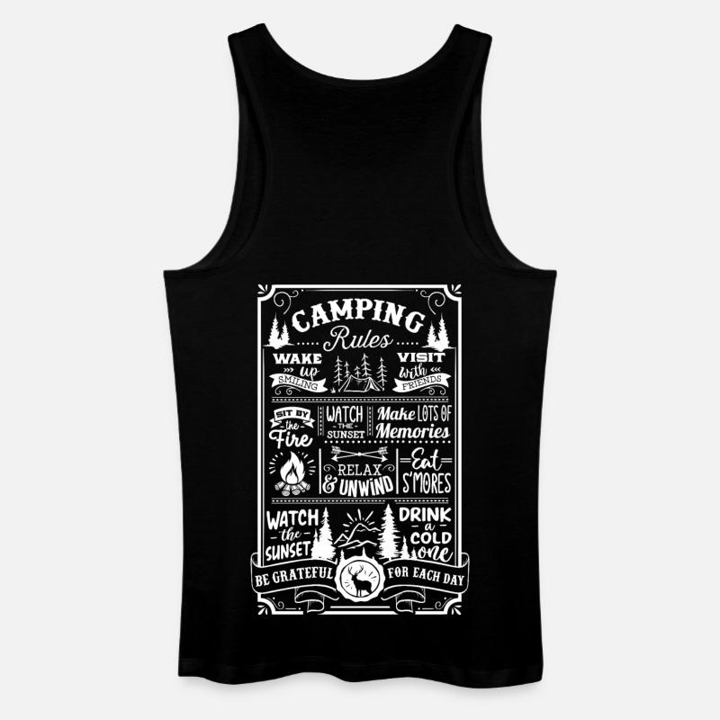 Camping Rules - Männer Bio Tank Top - Schwarz