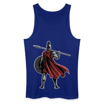 Spartan Back Spear Shield Maskottchen-Fitness - Männer Bio Tank Top - Königsblau - Hinten