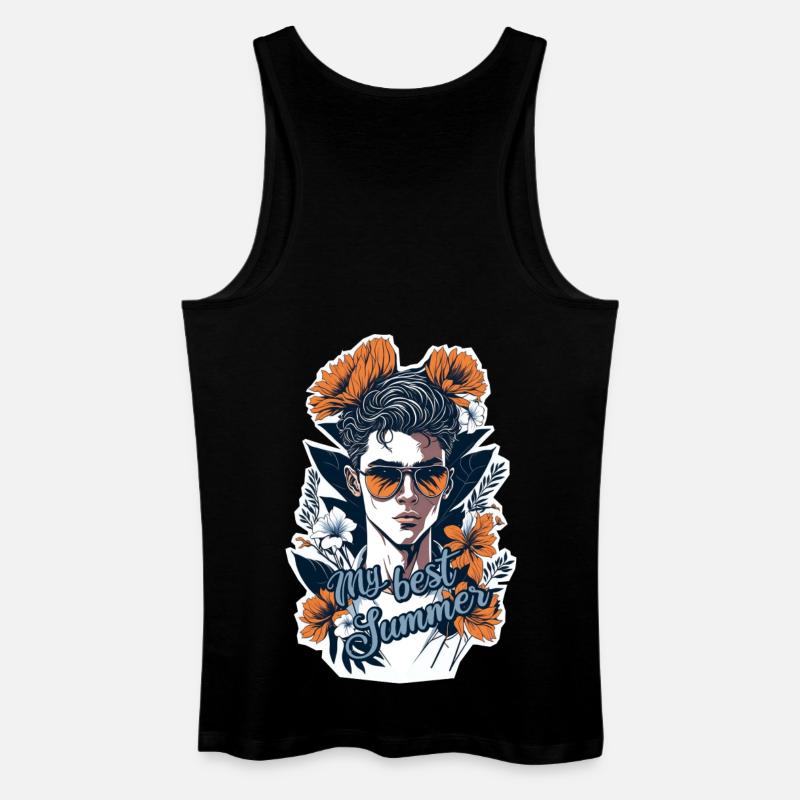Mein bester Sommer - Männer Bio Tank Top - Schwarz