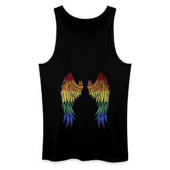 Rainbow Wings rainbow wings - Men’s Organic Tank Top - black - Back
