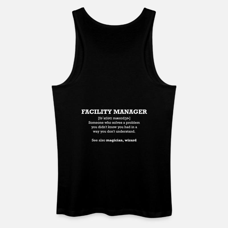 facility manager - wizard - Männer Bio Tank Top - Schwarz