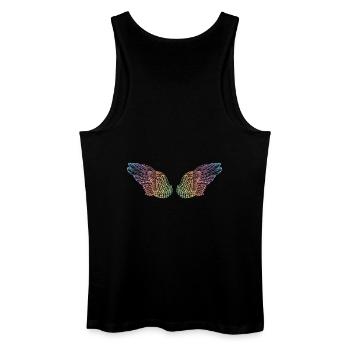 rainbow wings flight mode - Men’s Organic Tank Top - black - Back