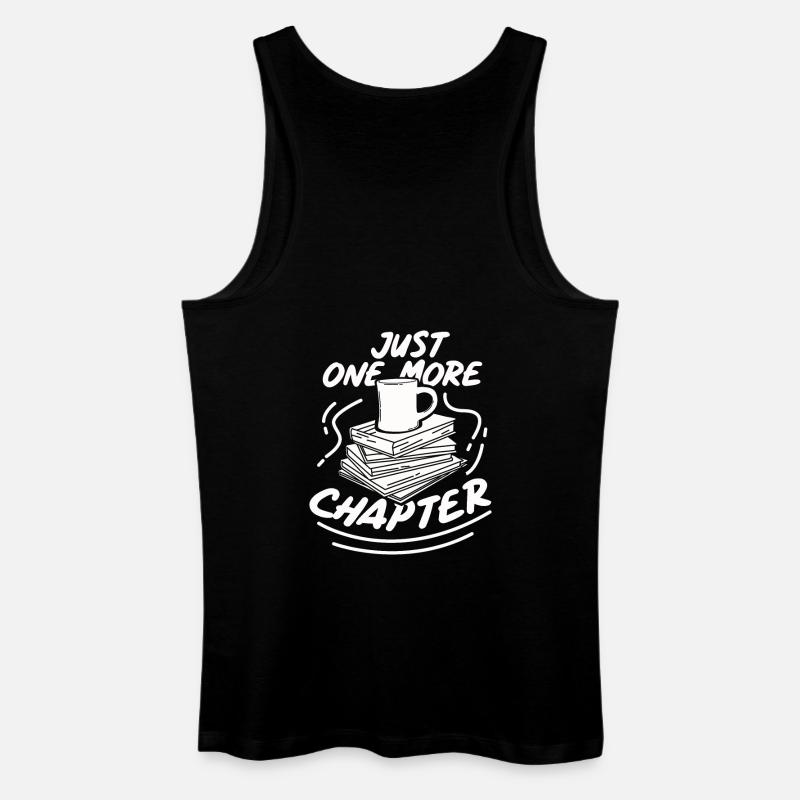 Bücher lesen Buch Geschenk Bücherregal - Männer Bio Tank Top - Schwarz