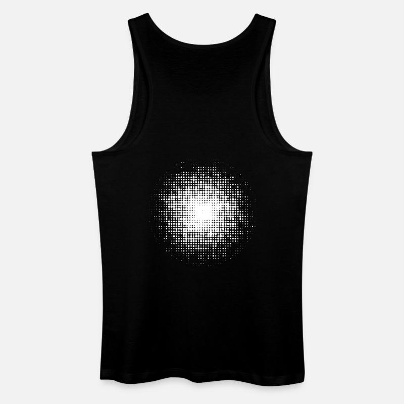 gepunkteter runder Hintergrund weiss - Männer Bio Tank Top - Schwarz
