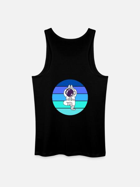 astronaut, flying rocket space - Men’s Organic Tank Top - black