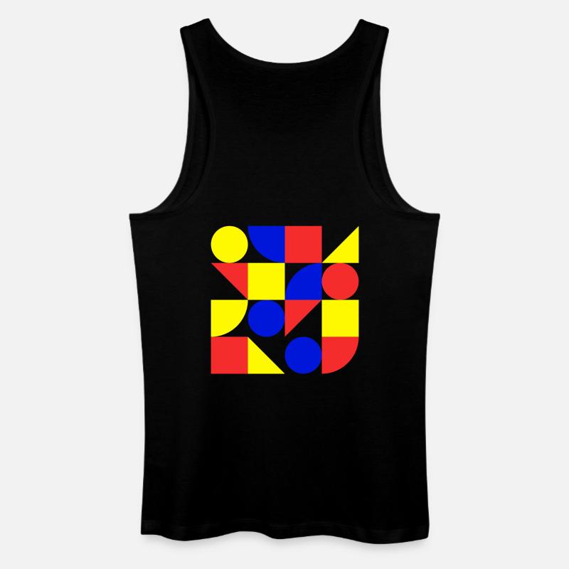 Form, Geometrie, Kunst, Bauhaus - Männer Bio Tank Top - Schwarz