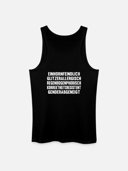 Einhornfeindlich - Männer Bio Tank Top - Schwarz