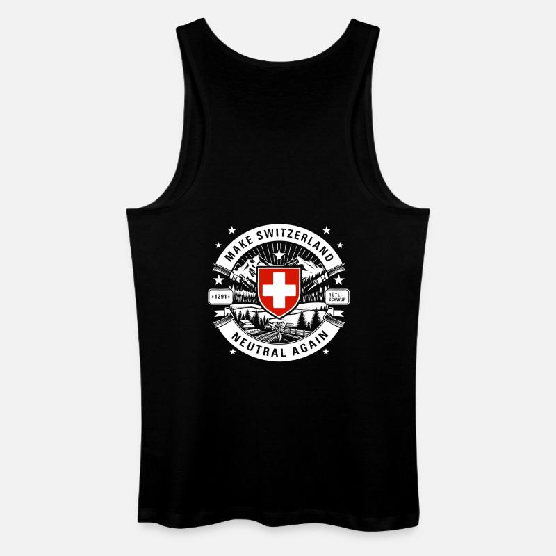 make Switzerland neutral again - Männer Bio Tank Top - Schwarz