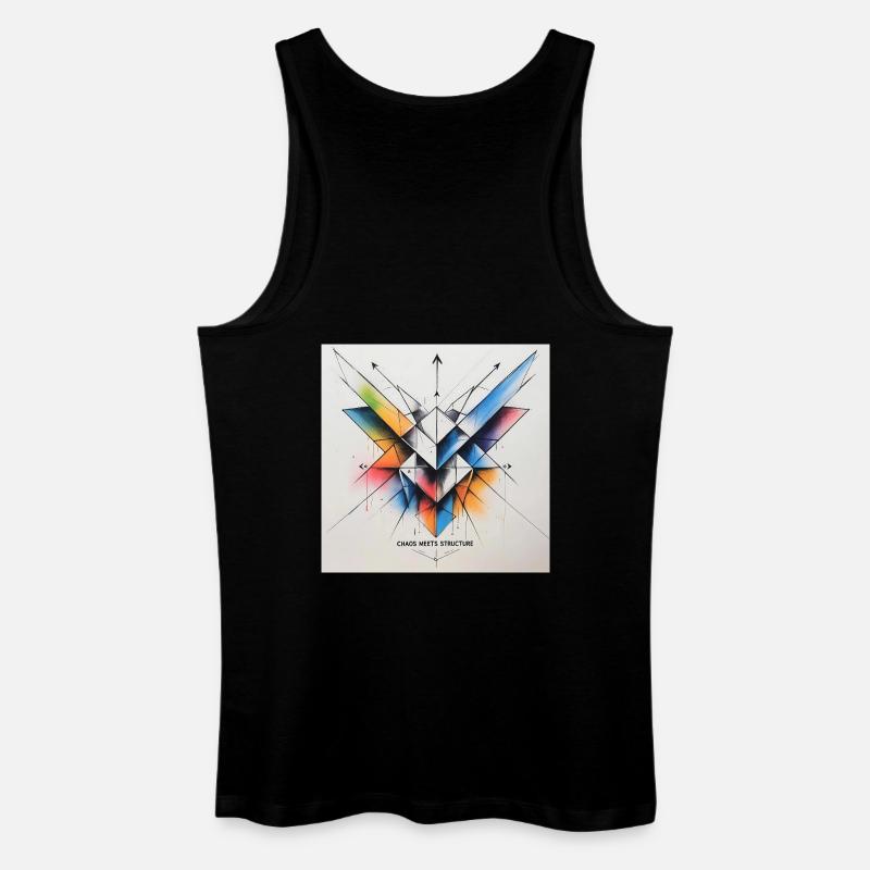 Chaos trifft Struktur - Männer Bio Tank Top - Schwarz
